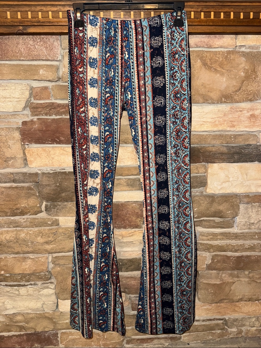 Tres Bien Multicolor Boho Stripe Bootcut Pants
